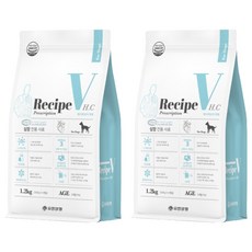 유한양행레시피브이 강아지 처방식사료, 심장, 1.2kg, 2개