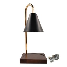 原木融蠟燈 調光款 15 x 15 x 37cm, 胡木黑