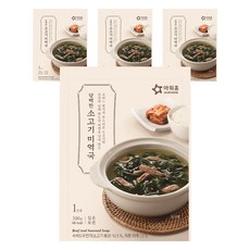 아워홈 담백한 소고기 미역국, 300g, 4개