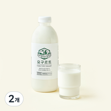 아침미소목장 동물복지 인증 팜 타입 요구르트, 2개, 1개입, 1L