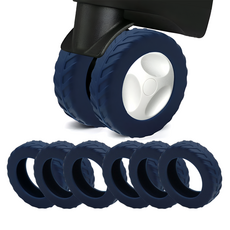 Maums 彈力行李箱輪子保護套 保護鞋, 8個, 藍色