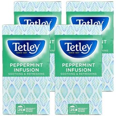 테틀리 페퍼민트 인퓨전, 1.5g, 25개입, 4개