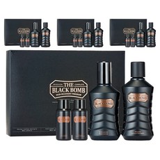 THE FACE SHOP 菲詩小舖 THE BLACK BOMB 男仕特別套組, 肌膚140ml+32ml+乳液130ml+32ml, 4套