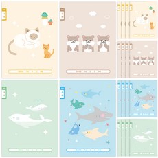 Tamsaa 柔軟韓文10格筆記本, 混色, 20個