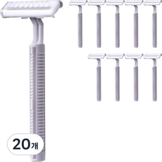 Blue Market 酒店一次性剃須刀 白色, 20個, 1入