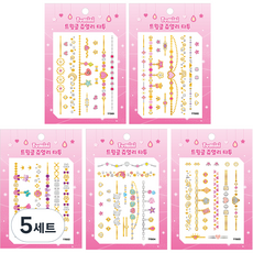 Tomini 閃亮珠寶紋身5件組, TT001, TT002, TT003, TT004, TT005, 5套