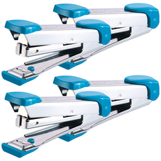 MAX HD-10-SB 新型釘書機 輕巧耐用 辦公學習好幫手, 天空藍, 4入