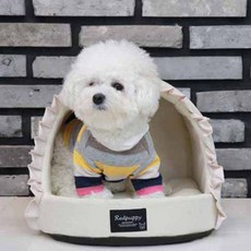 REDPUPPY 寵物Bens現代圓形屋, 象牙白