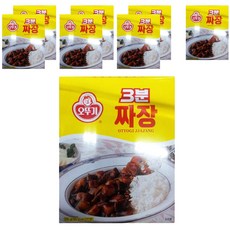 오뚜기3분 짜장, 200g, 8개