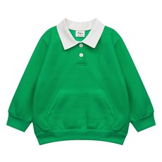 골든래빗 아동용 단추 카라 기모 보온 맨투맨