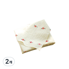 梅花刺繡粗棉布包袱 S, 混色, 2個