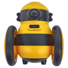 AIWO 寵物小蜜蜂LED寵物玩具車, 逗貓玩具, 多彩發光尾燈, Type-C充電, 黃色/粉色, 1個, 60 x 53 x 38cm