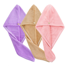 Leovince 快乾乾髮巾 60 x 42 cm, 1套, 粉紅色, 紫色, 棕色