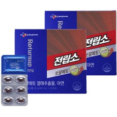 리턴업 전립소 쏘팔메토 아연, 60정, 2개