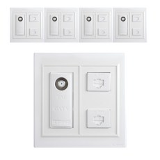 ILSHIN ELECTRIC 電源插座 Wide SW CATV + 8P +8P, 5個