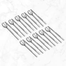 Willive 韓國製 304不鏽鋼 De Goa 陶瓷餐具組, 湯匙 10p + 筷子 10p, 灰色, 1個