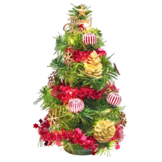 摩達客 耶誕 1尺(30cm) 迷你裝飾聖誕樹 (木質雪花系) LED20燈銅線燈(暖白光/USB電池兩用充電), 綠色 + 紅色 + 金色, 1組