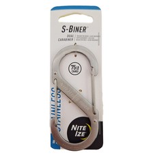 NITE IZE #4 不銹鋼8字扣 S型雙面扣環, 8.89 x 3.81cm, 銀色, 1個