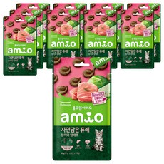 풀무원아미오 전연령 고양이 자연담은 퓨레 습식사료, 참치, 10g, 10개