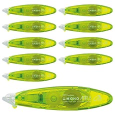 톰보우 모노에어5 펜타입 수정테이프 5mm x 6m, 라임, 10개