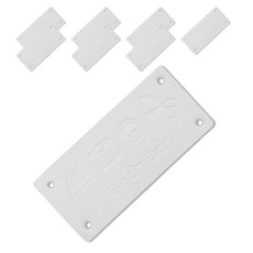 동대문단추왕 인조가죽 핸드메이드라벨 48*22mm, 화이트, 8개