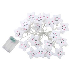 半島良品 造型裝飾燈串 20頭, 星星 白色, 1個