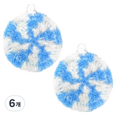 월드크린 반짝이 아크릴 수세미 사탕