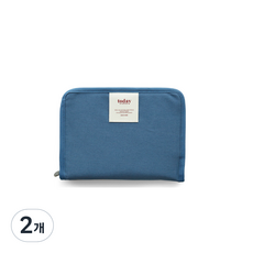 Funny Made Today帆布筆記本收納包, 獨立藍, 2個