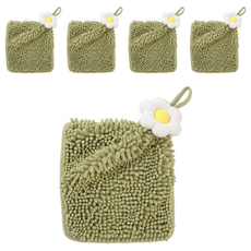 雞蛋花擦手巾 25 x 25cm 柔軟吸水, 1條, 5條