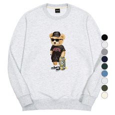 okstar 男女通用 街頭風 小熊 特殊雙面布料 大學T 1SSP026