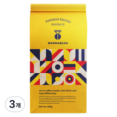 WANNABEAN ROASTERY 低咖啡因哥倫比亞咖啡豆, 手沖(中焙), 500g, 3個