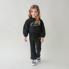 WALTONKIDS 兒童雙愛心刷毛上下衣套裝