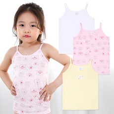 Kids Line 女童印花細肩帶背心 3入