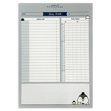랑캣몰 Pochapeng 可撕式 A4 每日計畫本, 1個, 混色, 1入