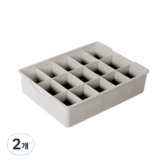 Roomt 內衣收納盒 15格 灰色, 2個