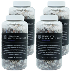 쌩스네이처 히말라야 블랙 바스솔트 라벤더향, 1.2kg, 4개