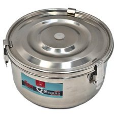 c&c 艾美防溢餐盒 16cm #304不鏽鋼+食品級矽膠, 1個