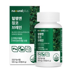 내츄럴플러스 혈행앤 징코 브레인, 90정, 1개