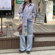 Tomatofactory 女款Velu彈性寬版丹寧褲