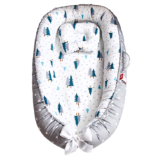 嬰兒床中床 07 88 x 53cm 內徑 68 x 30 1.2gk 0歲以上, 森林灰, 1個