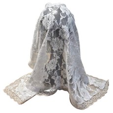 Endove教堂花卉彌撒頭紗, 單一顏色, 1個