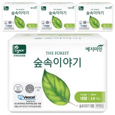 YEJIMIIN 玥之美人 The Forest維繹絲衛生棉, 14片, 4包, 大型(28cm)