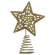 鏤空金蔥樹頂星組, 5.5吋, GTX-6244, 1組