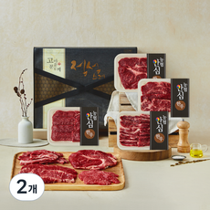 농협안심한우 1등급 모듬 구이선물세트 등심 250g + 채끝250g + 안심200g + 갈비200g, 2개