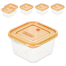 KEYWAY 聯府 賞味方型保鮮盒 SBS-9703, 6個容器 + 6個蓋子, 6個