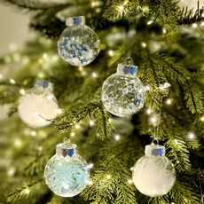 Ju and Ji 藍色珍珠裝飾品 聖誕樹裝飾, 藍色+藍色, 48個
