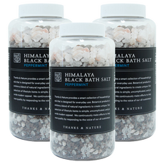쌩스네이처 히말라야 블랙 바스솔트 페퍼민트향, 1.2kg, 3개