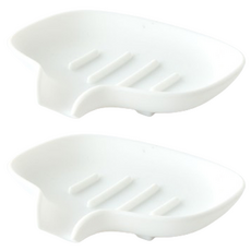 모던하우스 라운드 실리콘 비누받침, 2개, 화이트