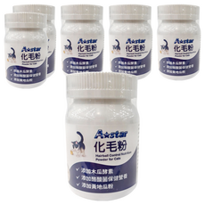 A star 貓用化毛粉, 添加木瓜酵素, 添加酪酸菌, 添加黃地瓜粉, 幫助化毛, 6罐