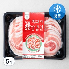 몬스터쉐프의 흑돼지 꽃삼겹살 (냉동), 600g, 5개